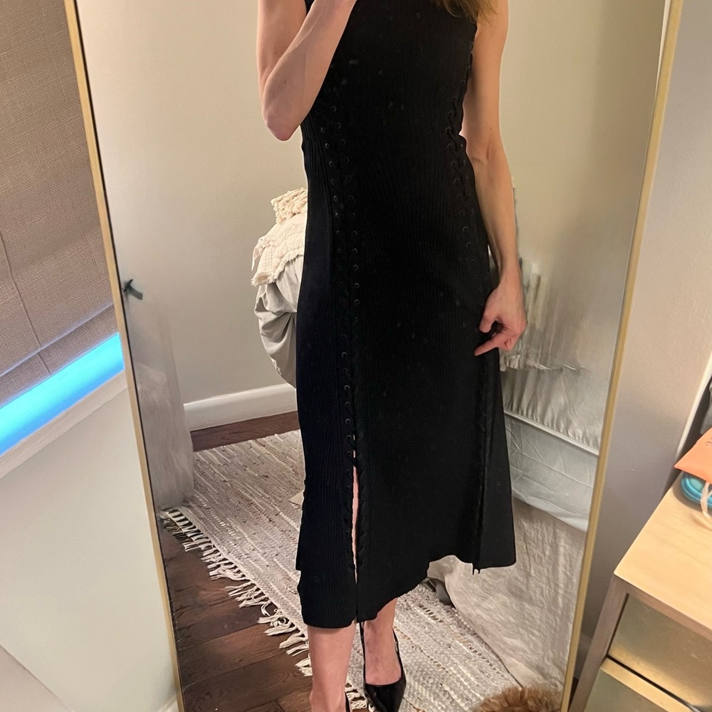 Jonathan Simkhai Black Sleeveless Sheath Dress 🤩